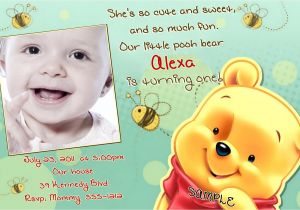 Winnie the Pooh Invites 1st Birthday Winnie the Pooh Birthday Invitations Printable Card