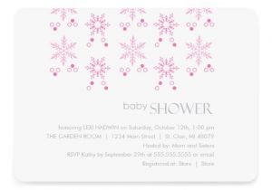 Winter Baby Girl Shower Invitations Winter Baby Shower Invitation Girl
