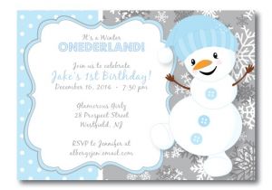 Winter Birthday Party Invitation Wording Winter Wonderland Birthday Invitations