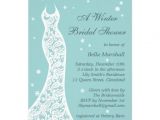 Winter Bridal Shower Invitation Wording Pretty Turquoise Winter Bridal Shower Invitation Winter
