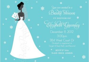 Winter Bridal Shower Invitation Wording Winter Wedding Bridal Shower Invitation by