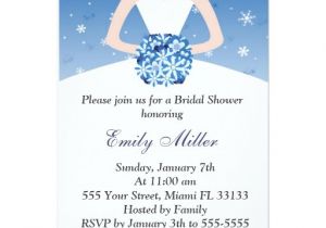 Winter themed Bridal Shower Invitations Snowflake Winter Bridal Shower Invitation