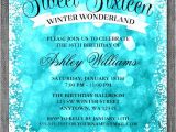 Winter Wonderland Party Invitation Ideas Sweet 16 Winter Wonderland Glitter Lights Invitations