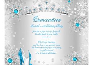 Winter Wonderland Quinceanera Invitations Quinceanera Blue Silver Winter Wonderland Invitation Zazzle