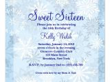 Winter Wonderland Sweet 16 Party Invitations Personalized Winter Wonderland Sweet 16 Invitations