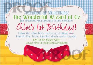 Wizard Of Oz Birthday Party Invitations Free Printable Wizard Of Oz Birthday Party Invitations