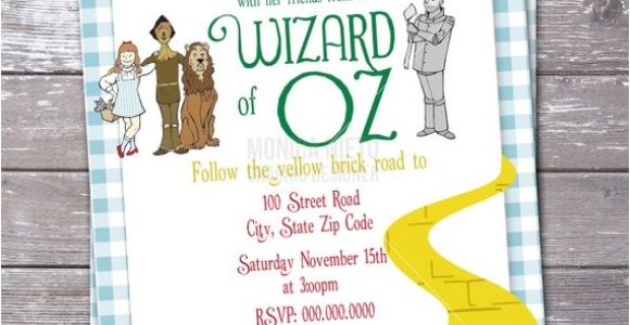 Wizard Of Oz Birthday Party Invitations Wizard Of Oz Birthday Party Invitation Over the Rainbow