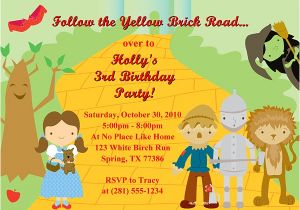 Wizard Of Oz Birthday Party Invitations Wizard Of Oz Birthday Party Invitations Ideas Bagvania