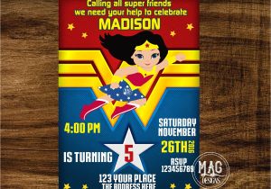Wonder Woman Birthday Invitation Template Free Wonder Woman Invitation Wonder Woman Party Invitation