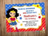 Wonder Woman Birthday Invitation Template Free Wonder Woman Invitations