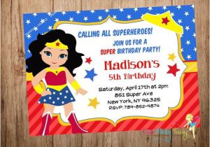 Wonder Woman Birthday Invitation Template Free Wonder Woman Invitations
