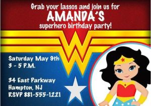 Wonder Woman Birthday Invitation Template Free Wonder Woman theme Personalized Printable by
