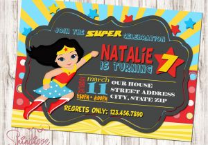Wonder Woman Birthday Invitation Template Wonder Woman Invitations Wonder Woman Birthday Invitations
