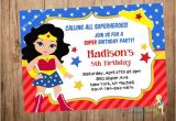Wonder Woman Birthday Invitation Template Wonder Woman Party Invitation Wonder Woman by Cutepartyfairy