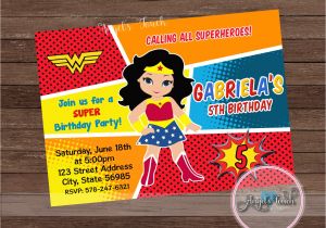 Wonder Woman Birthday Invitation Template Wonder Woman Party Invitation Wonder Woman Invitation Wonder