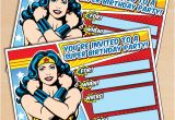 Wonder Woman Party Invitation Template Free Printable Wonder Woman Birthday Invitation