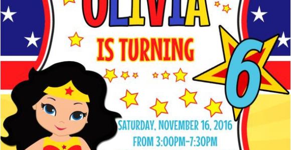 Wonder Woman Party Invitation Template Wonder Woman Invitation Wonder Woman Clipart Birthday Party