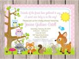 Woodland Animal themed Baby Shower Invitations Woodland Animals Baby Shower Invitations