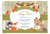 Woodland Animal themed Baby Shower Invitations Woodland Baby Shower Invitations