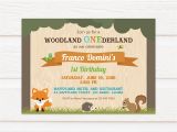Woodland Birthday Invitation Template Tvb159 Woodland Animals Birthday Invitation Diy Printable