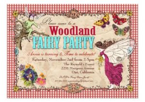 Woodland Fairy Party Invitations Woodland Fairy Party Invitation 5 Quot X 7 Quot Invitation Card