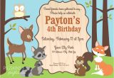 Woodland themed Party Invitations forest Friends Woodland theme Birthday Party Pigskins