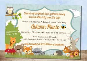 Woodland themed Party Invitations Printable forest themed Baby Shower Invitation Woodland Baby