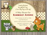 Woodland themed Party Invitations Woodland Baby Shower Invitations forest Animals Shower