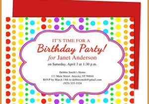 Word Birthday Invitation Templates top 14 Birthday Party Invitation Template Word