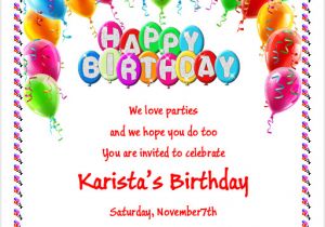 Word Birthday Party Invitation Template Birthday Party Invitation Flyer Templates 3 Printable
