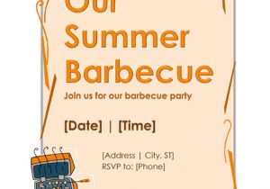 Word Party Invitation Template Bbq Party Invitation Template Word Templates for Free