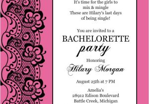 Wording for A Bachelorette Party Invitation Bachelorette Invitation Wording Template