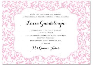 Wording for A Quinceanera Invitation Quinceanera Invitation Wording Quinceanera Invitation