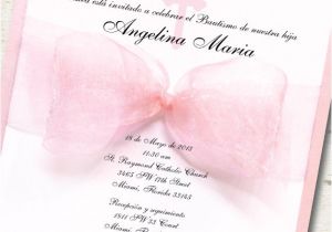 Wording for Baptism Invitations In Spanish Spanish Girl Baptism Invitation Christening by Libbykatesmiles