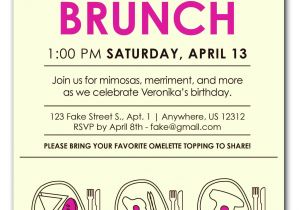 Wording for Birthday Brunch Invitations Best Free Party Luncheon Brunch Invitation Card for