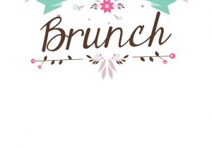 Wording for Birthday Brunch Invitations Flat Floral Free Printable Brunch Invitation Template