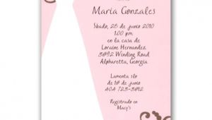 Wording for Bridal Shower Invitations In Spanish Spanish Pink Bridal Shower Invitations Paperstyle