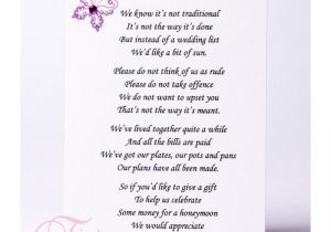 Wording for Cash Gifts On Wedding Invite Wedding Invitation Wording Money Instead Of Gifts