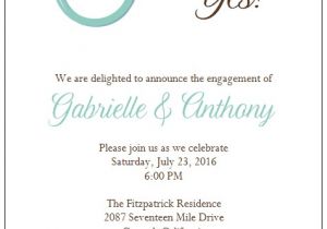 Wording for Engagement Party Invitation Engagement Party Invitation Template Best Template