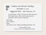 Wording for Hotel Information On Wedding Invitations Customize Wedding Hotel Accommodation Insert Card Zazzle Com