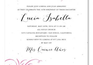 Wording for Quinceanera Invitations In English Quinceanera Invitation Wording Quinceanera Invitation