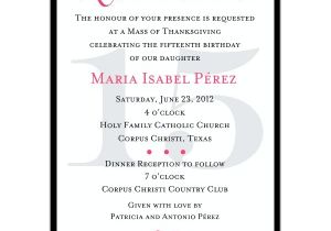 Wording for Quinceanera Invitations In English Quinceanera Invitation Wording Template Best Template