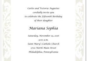 Wording for Quinceanera Invitations In English Wedding Invitation Wording Samples In Spanish Yourweek