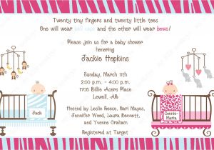 Wording for Twin Baby Shower Invitations Tips for Choosing Twin Baby Shower Invitation