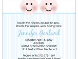 Wording for Twin Baby Shower Invitations Twins Baby Shower Invitation Wording