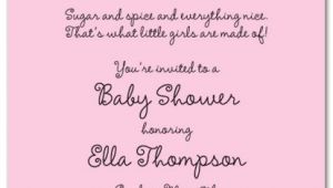 Wording On Baby Shower Invites Baby Shower Invitation Wording for A Girl