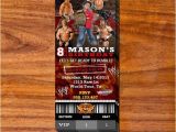 Wrestling Party Invitations Wrestling Party Ticket Invitation Wwe Party Party