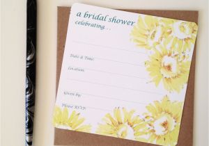 Write In Bridal Shower Invitations Bridal Shower Invitation Write In Invitations Sunflower