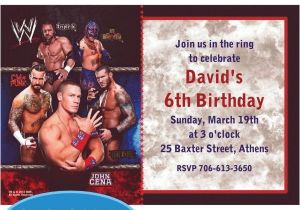 Wwe Birthday Party Invitations Wwe Custom Invitation My Prince Evan Pinterest