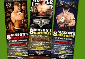 Wwe Birthday Party Invitations Wwe Wrestling Ticket Birthday Party Invitation Cena Raw Ebay